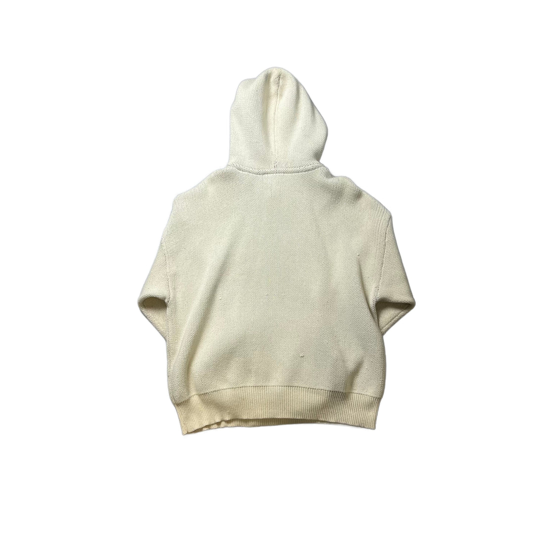 Cream Fear of God Essentials Knitted Hoodie - M