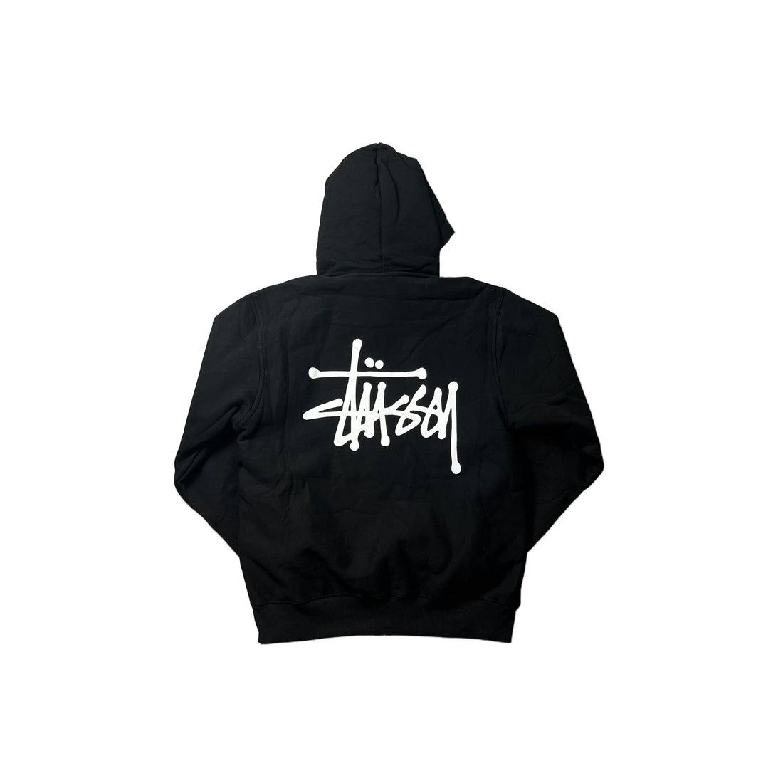 Black Stussy Zip Up Hoodie - M