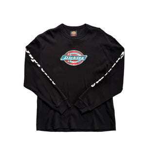 Black Supreme x Dickies Long Sleeve Waffle Tee - M