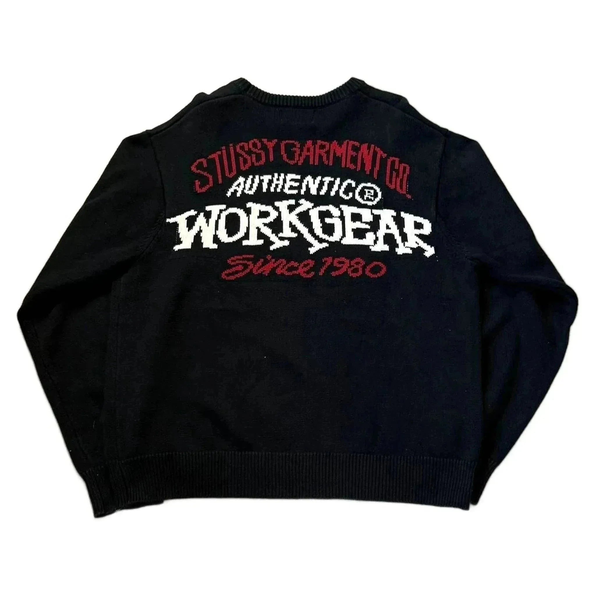 Stussy Knitted Sweatshirt - Black - L