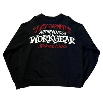 Stussy Knitted Sweatshirt - Black - L