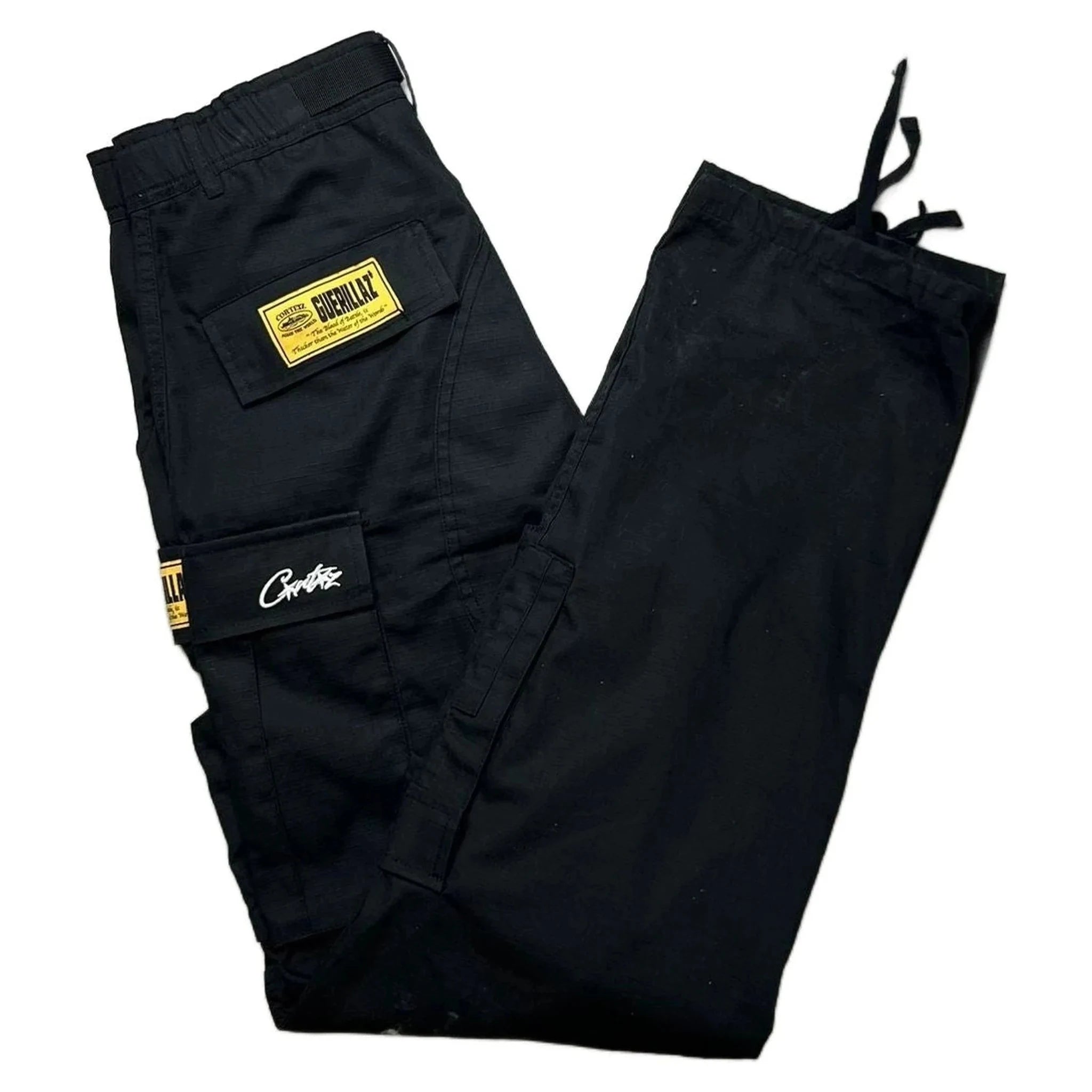 Black Corteiz Cargos - M