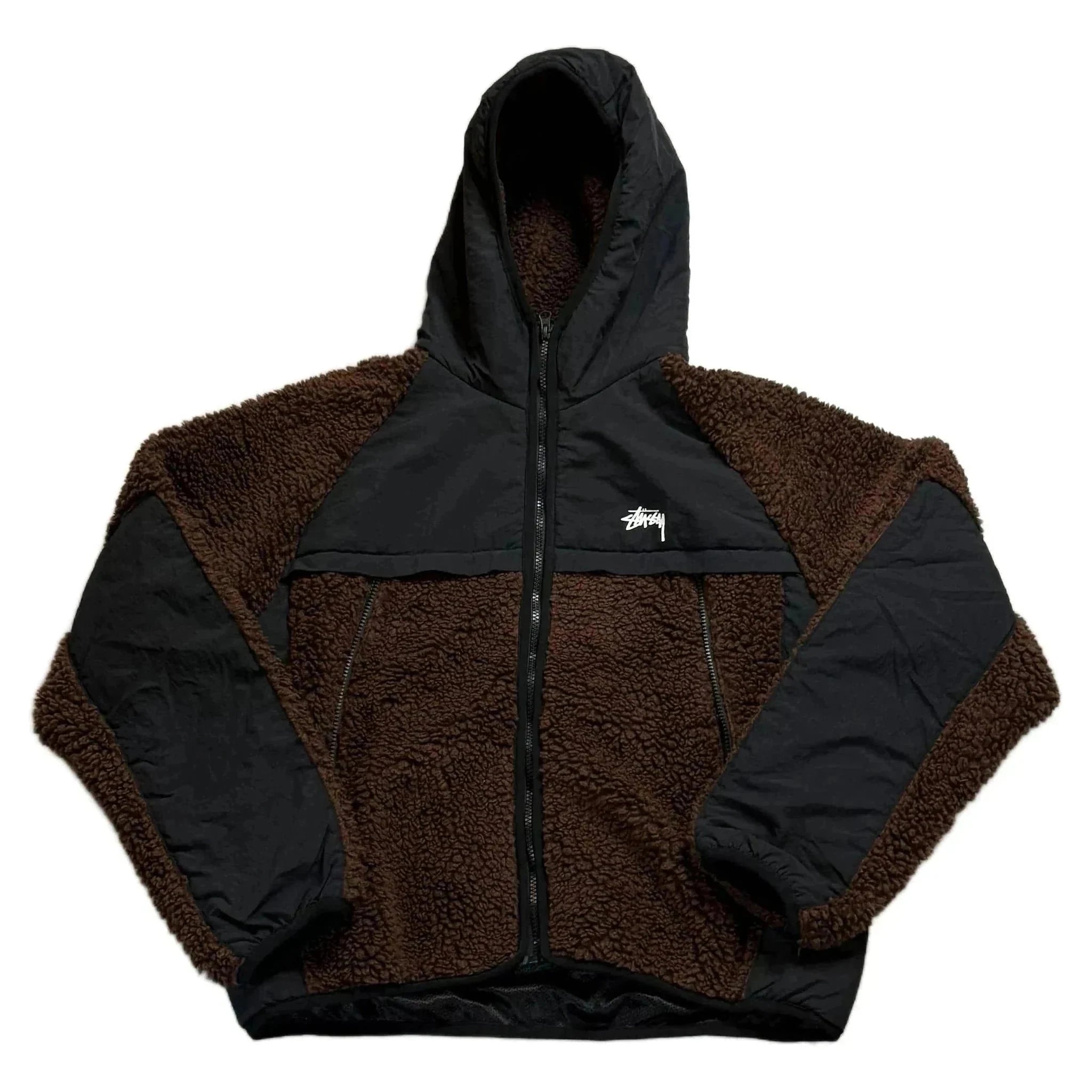Stussy Fleece Jacket - Brown - M
