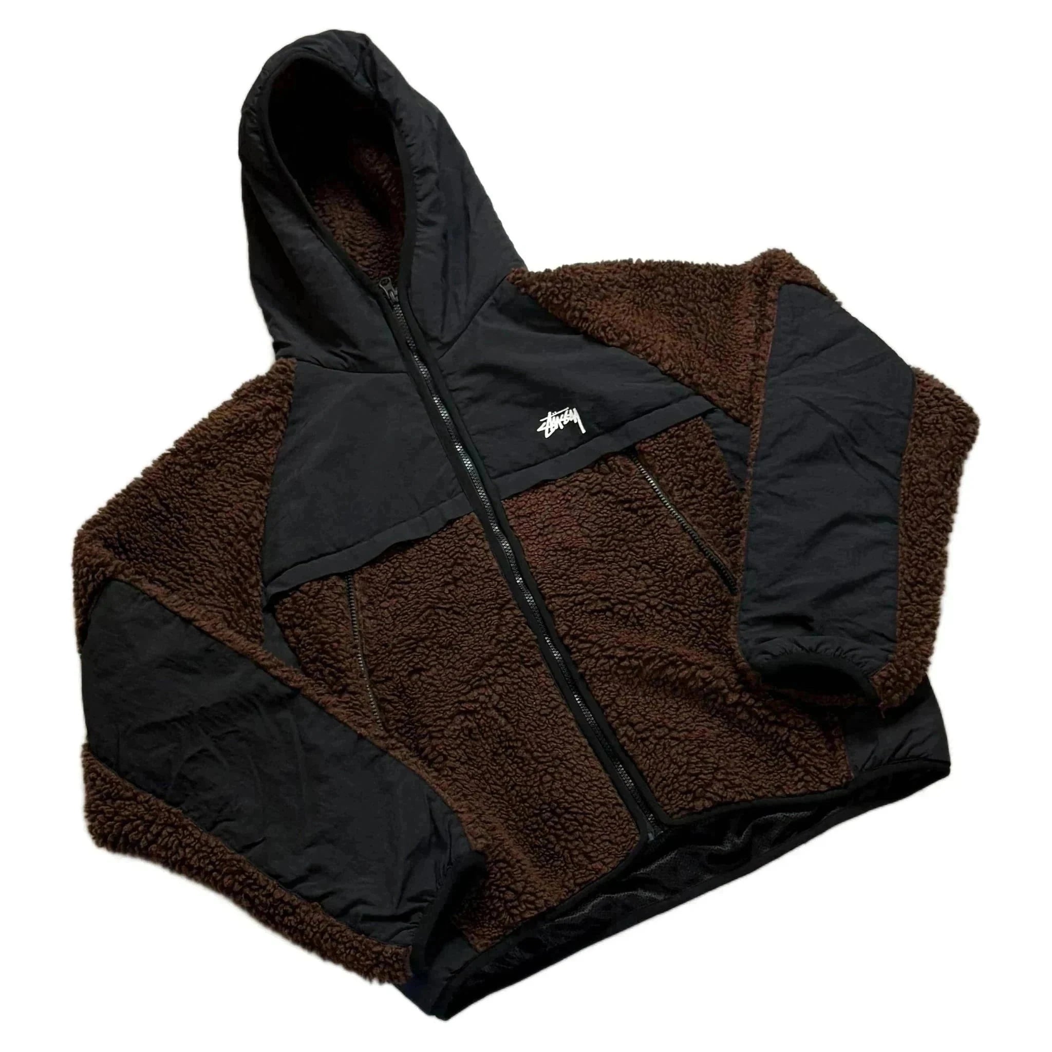 Stussy Fleece Jacket - Brown - M