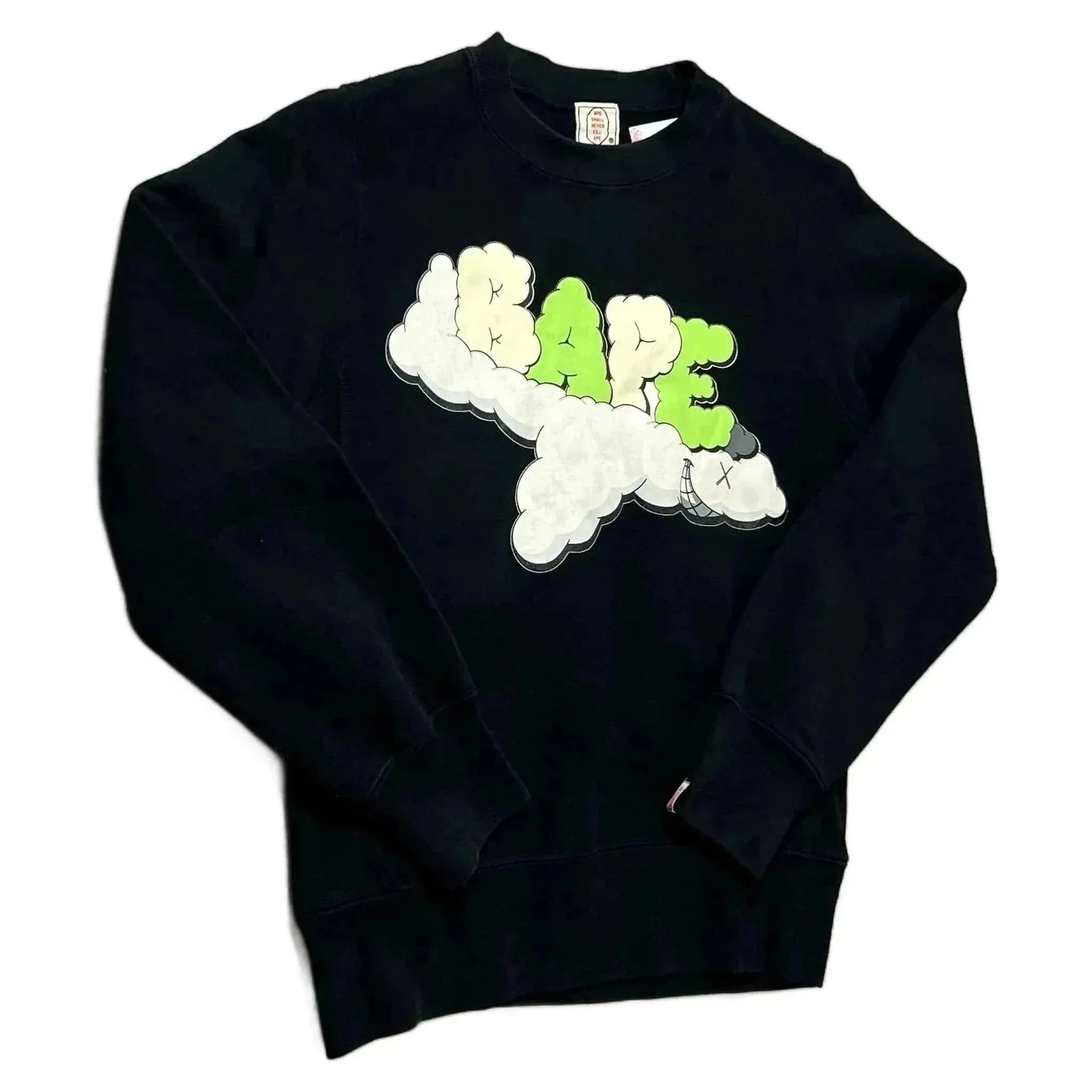 A Bathing Ape (BAPE) x KAWS Sweatshirt - Black - S