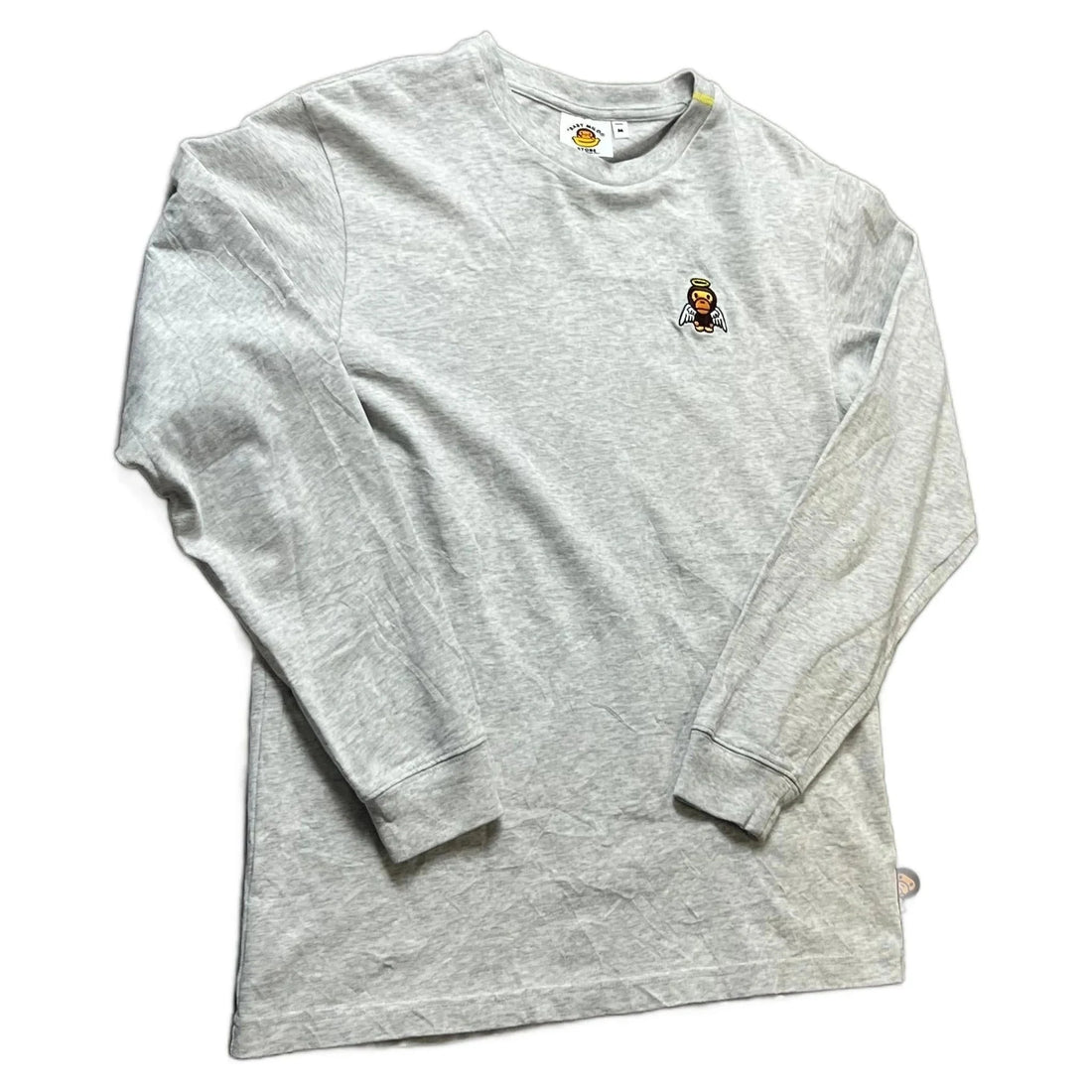 Grey A Bathing Ape (BAPE) Long Sleeve Tee - M