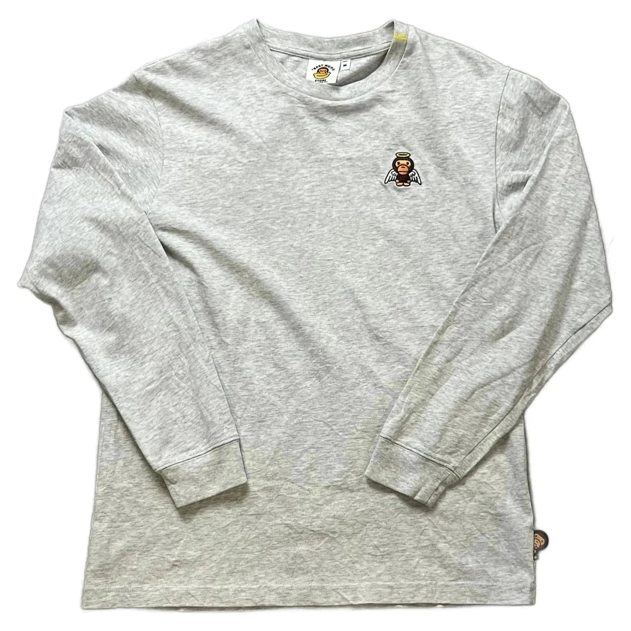 A Bathing Ape (BAPE) Long Sleeve Tee - Grey - M