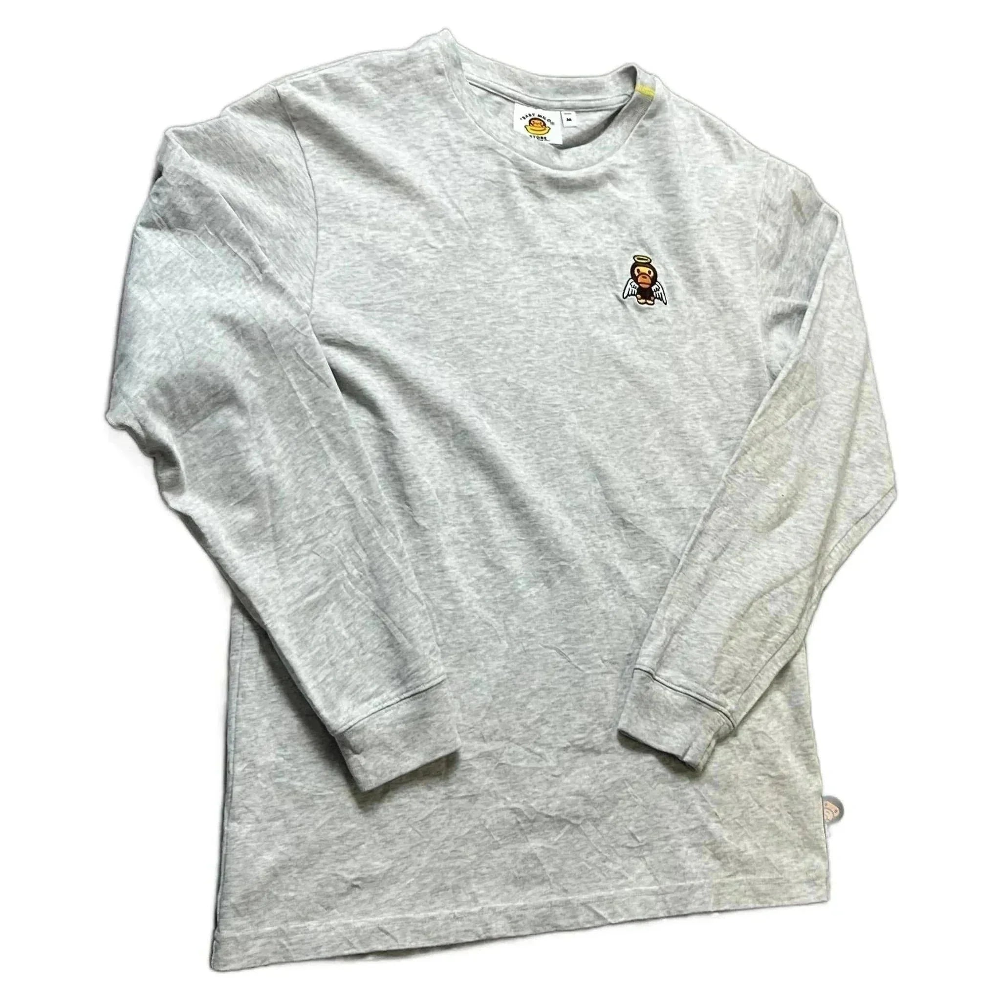 A Bathing Ape (BAPE) Long Sleeve Tee - Grey - M