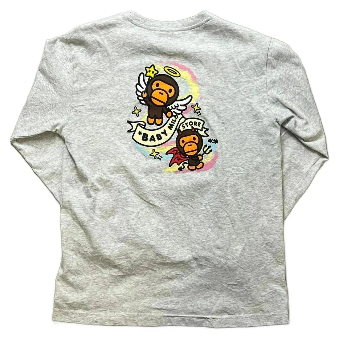 A Bathing Ape (BAPE) Long Sleeve Tee - Grey - M