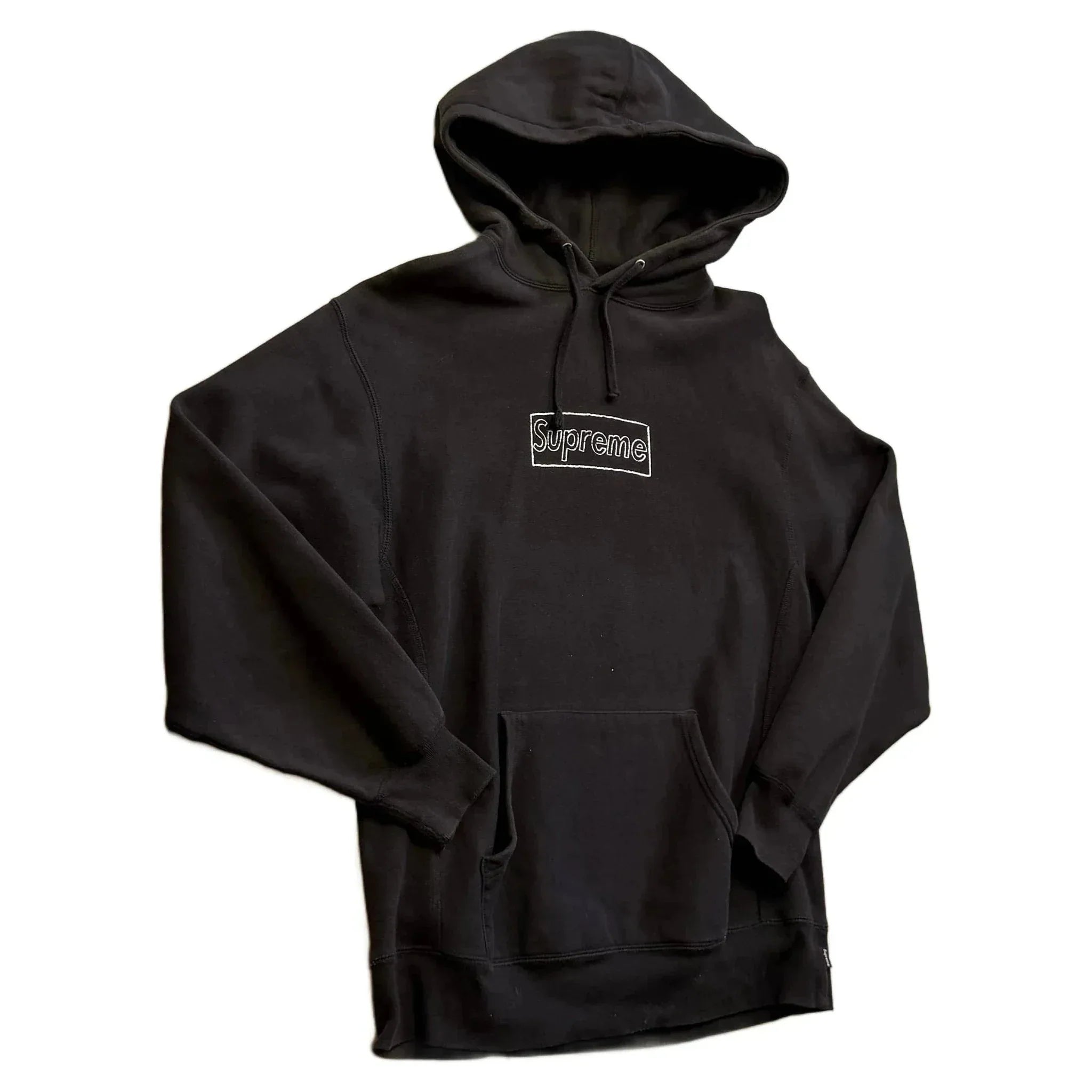 Supreme x KAWS Box Logo Hoodie - Black - M