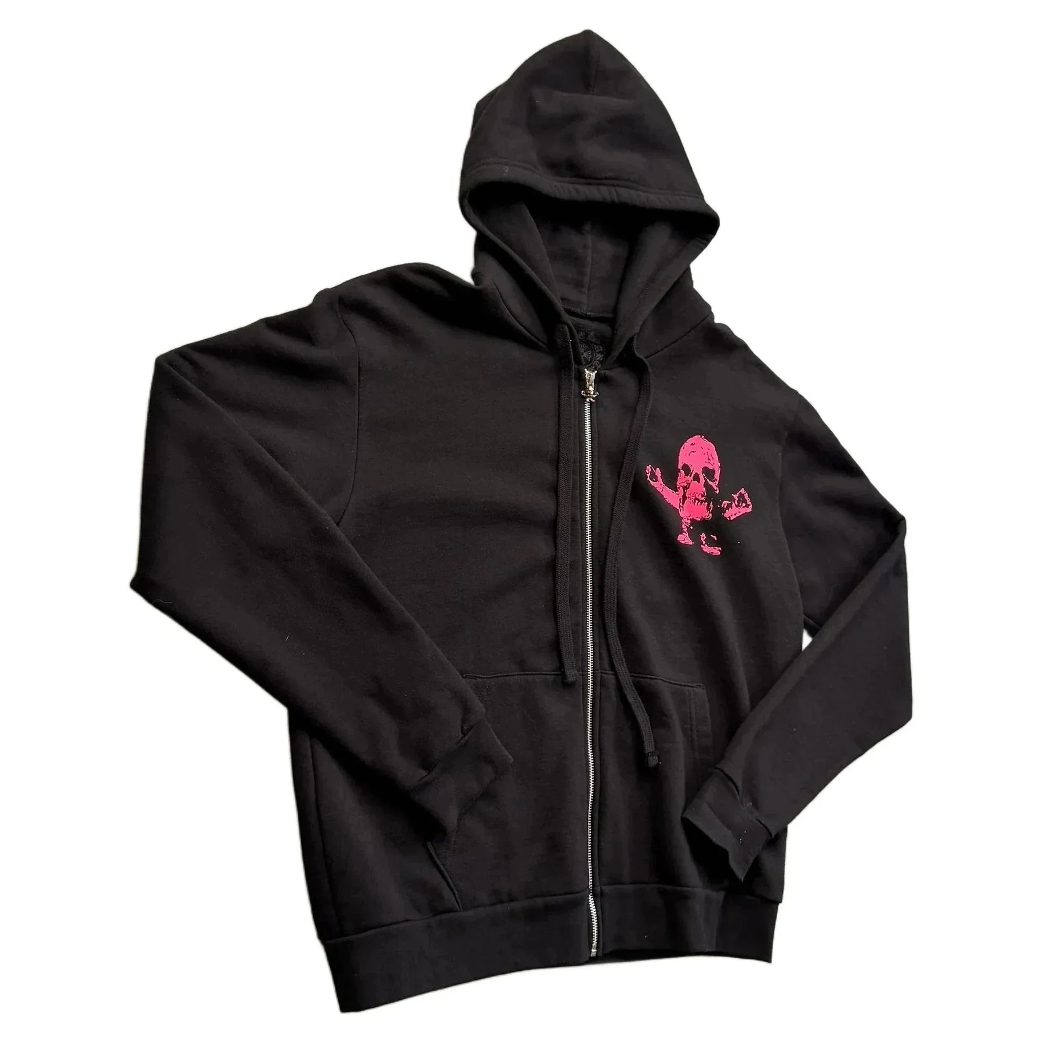 Chrome Hearts Foti Skull Zip Up Hoodie - Black - S