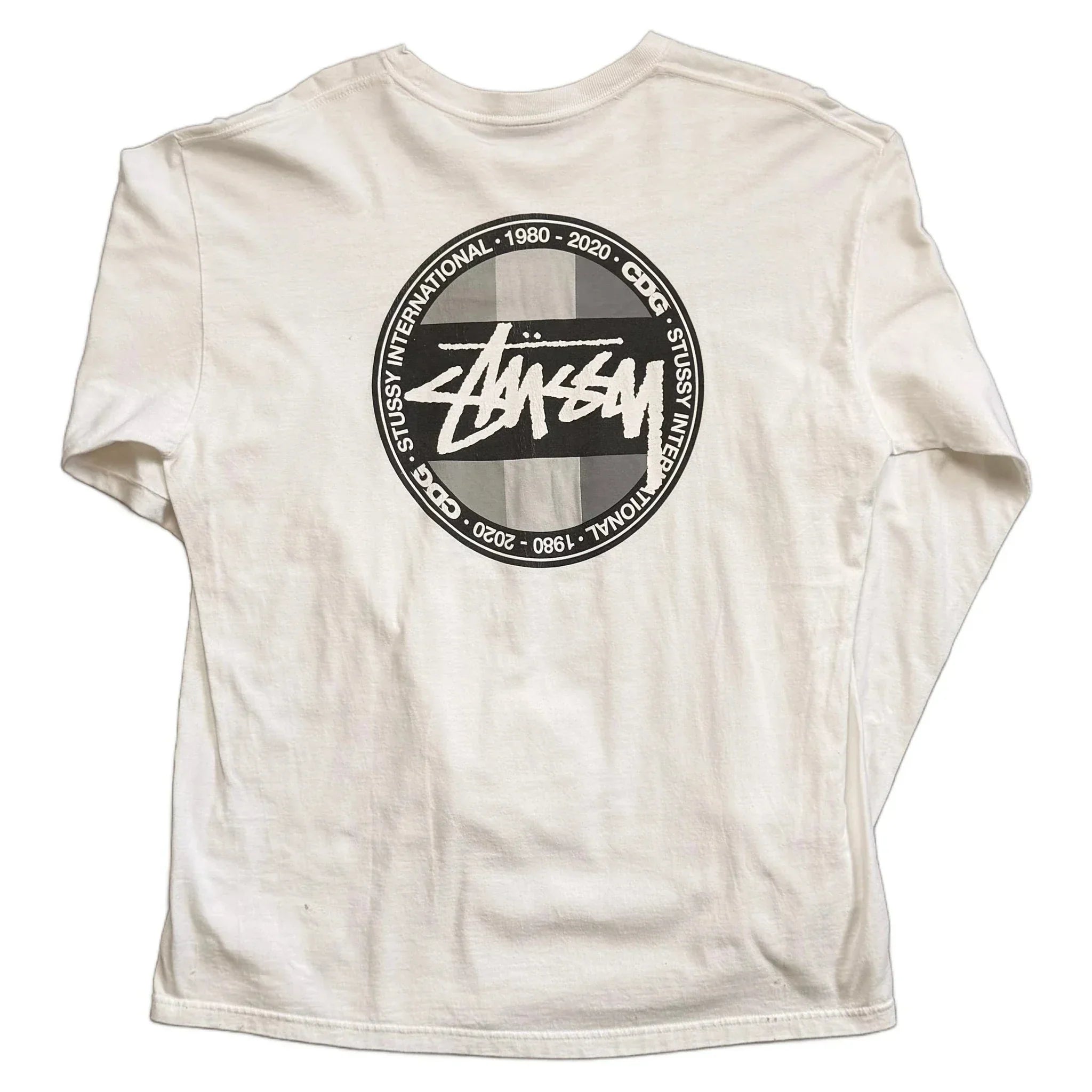 Stüssy x Comme des Garçons (CDG) Long Sleeve Tee - White - XL