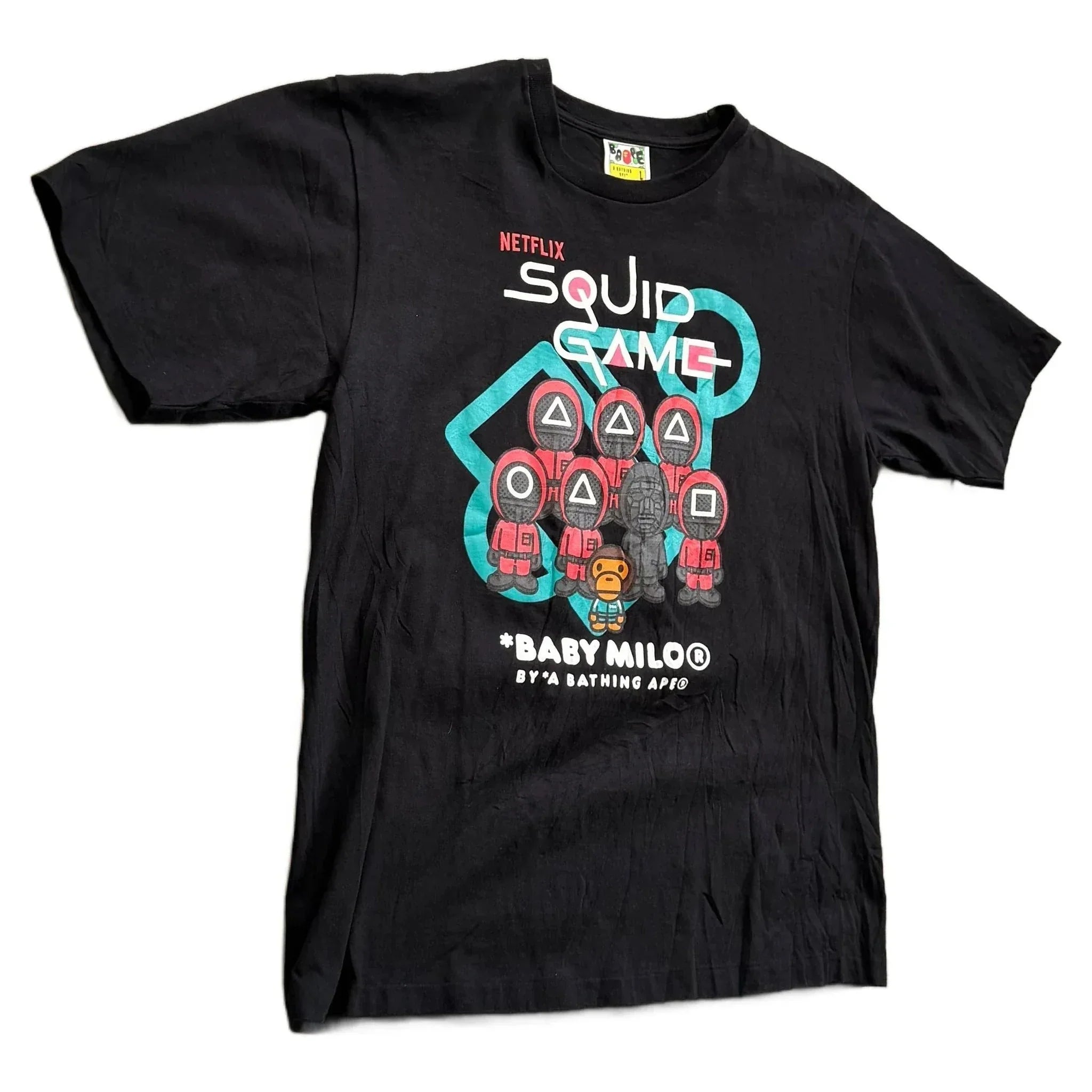 A Bathing Ape (BAPE) T-Shirt - Black - L - Squid Game