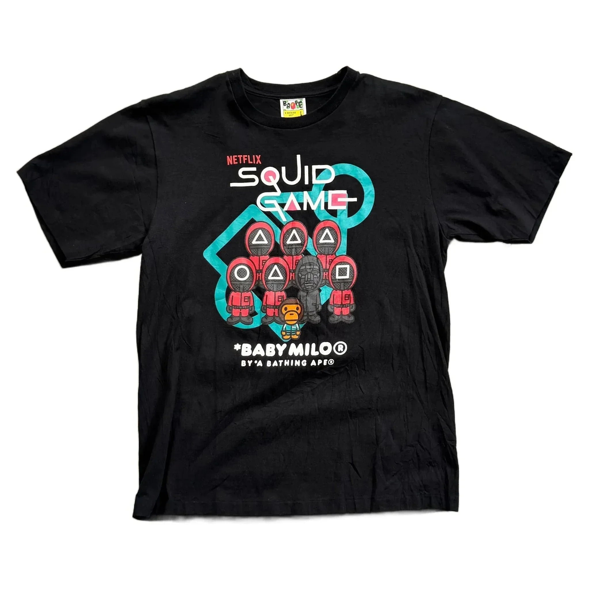 A Bathing Ape (BAPE) T-Shirt - Black - L - Squid Game