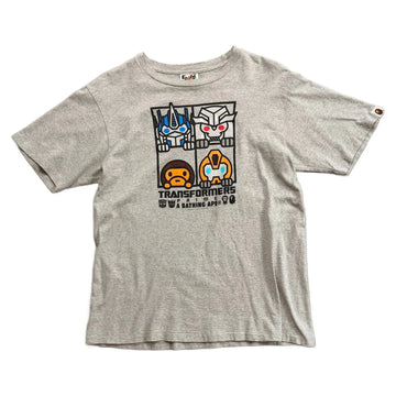 A Bathing Ape (BAPE) x Transformers T-Shirt - Grey - M