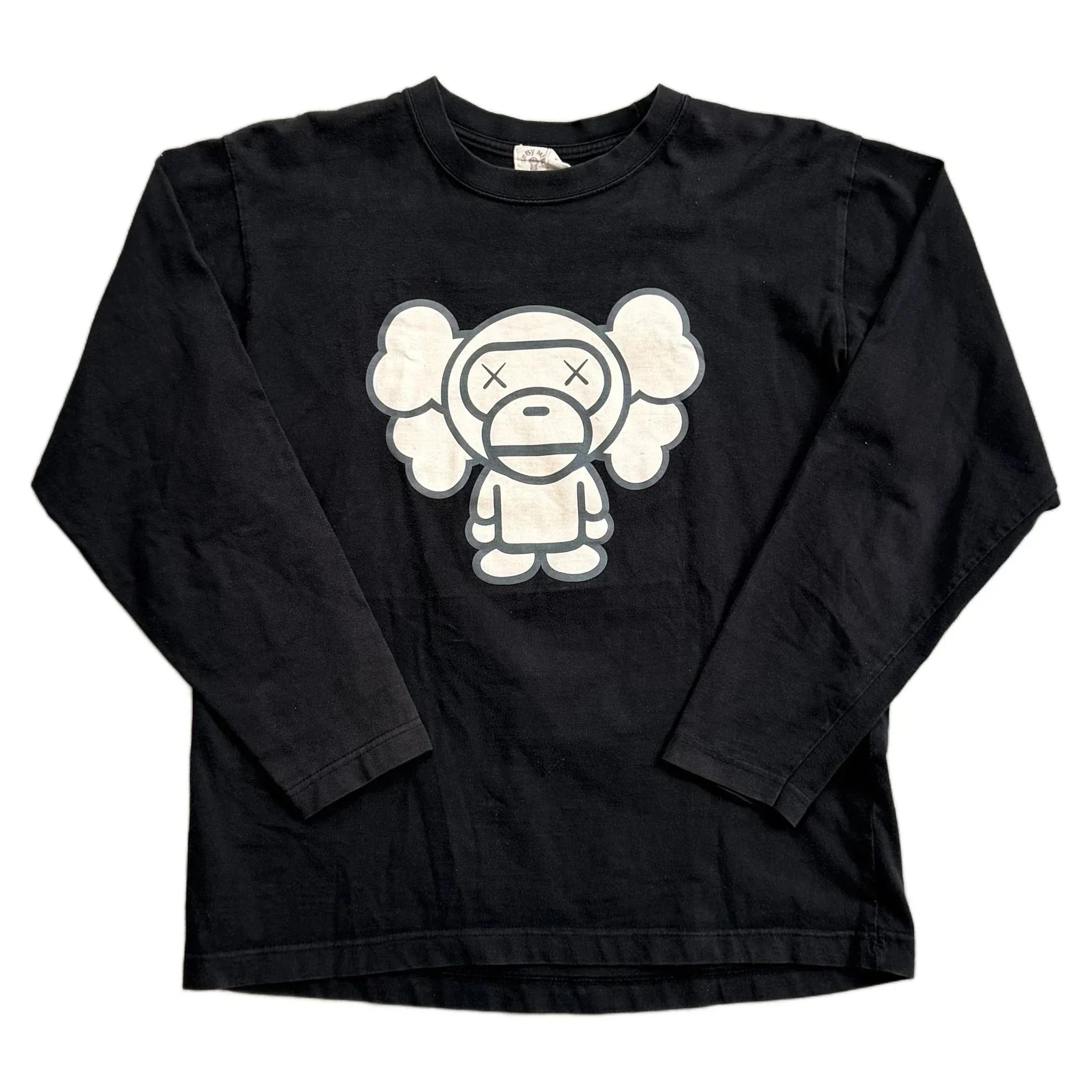 A Bathing Ape (BAPE) x KAWS Long Sleeve Tee - Black - L