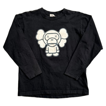 A Bathing Ape (BAPE) x KAWS Long Sleeve Tee - Black - L