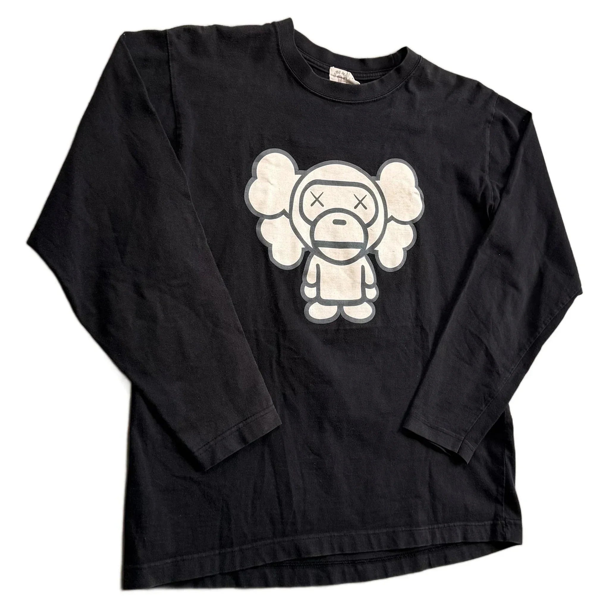 A Bathing Ape (BAPE) x KAWS Long Sleeve Tee - Black - L