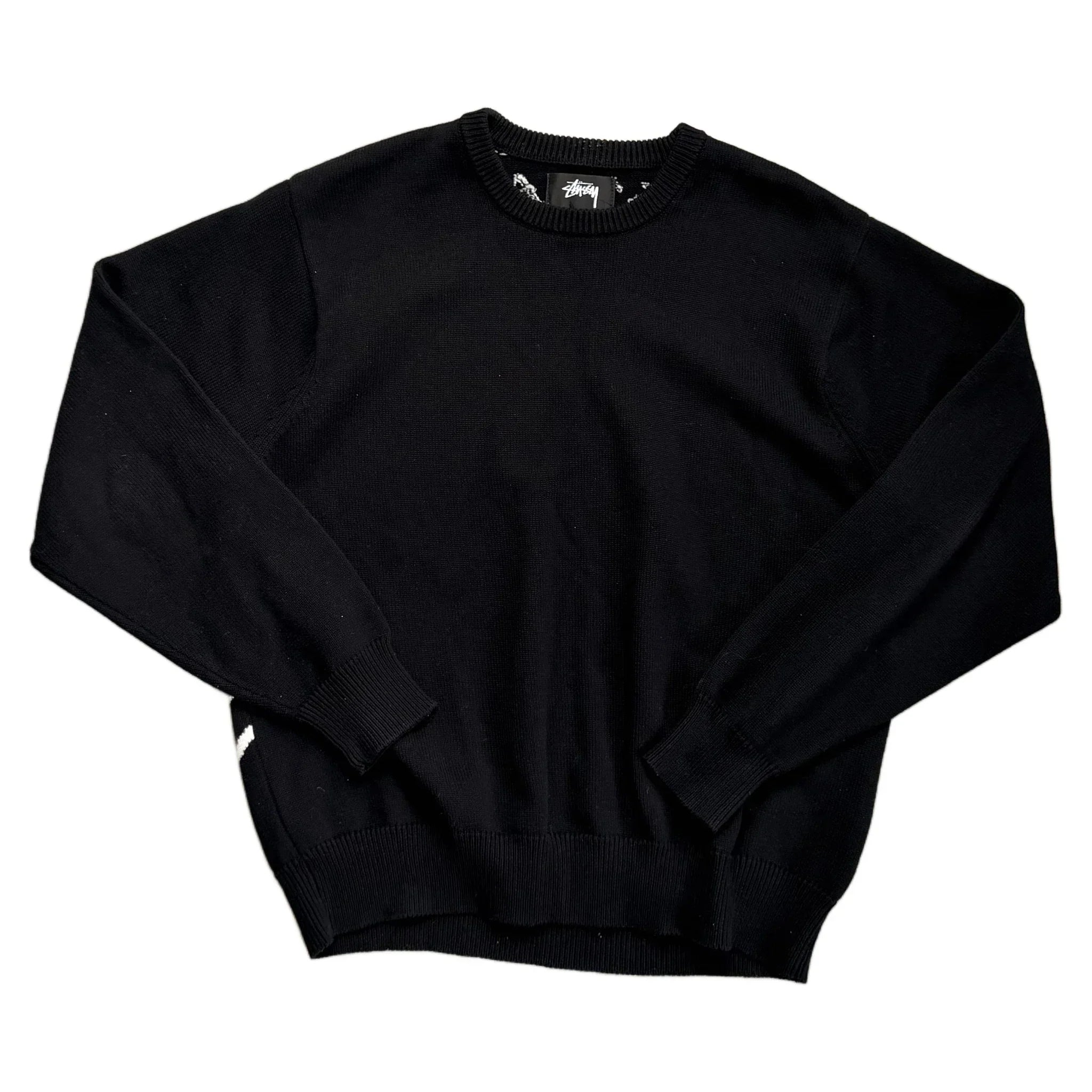 Stussy Knitted Sweatshirt - Black - L