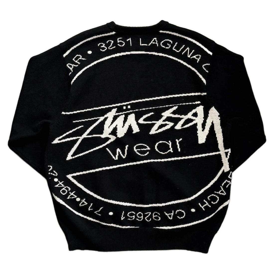 Stussy Knitted Sweatshirt - Black - L