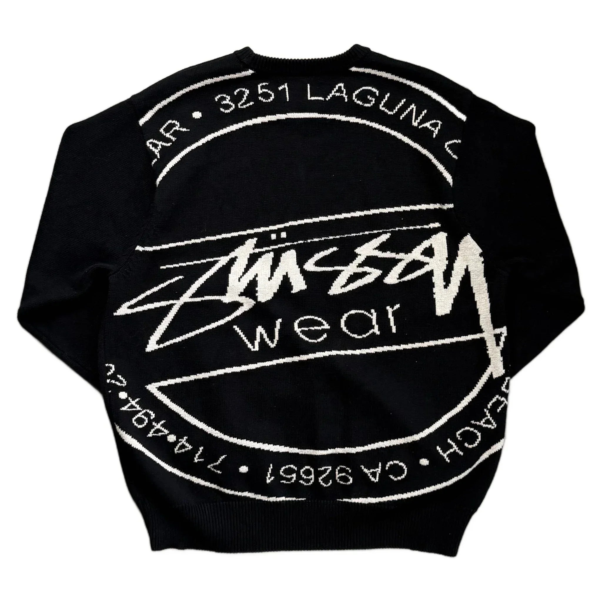 Stussy Knitted Sweatshirt - Black - L