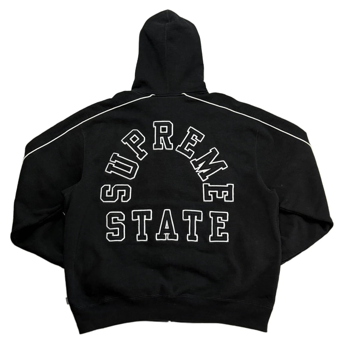 Supreme Zip Up Hoodie - Black - L