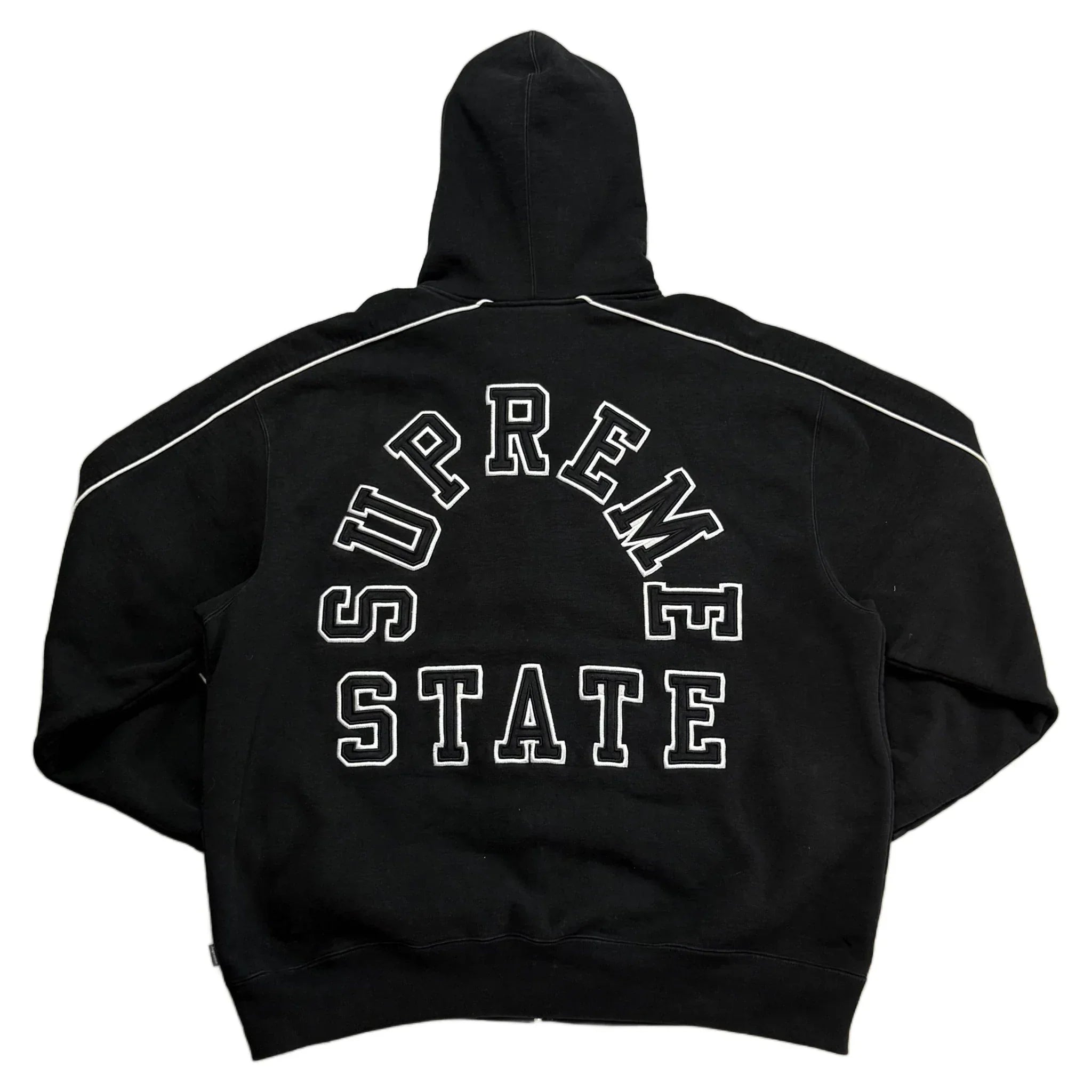 Supreme Zip Up Hoodie - Black - L