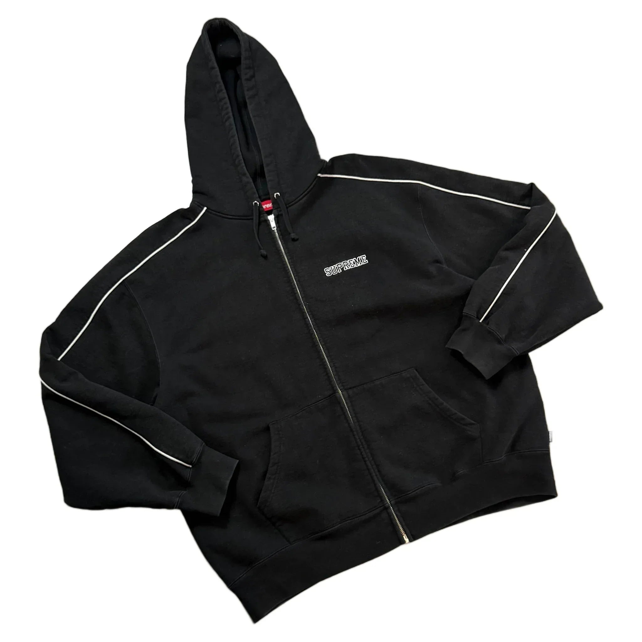 Supreme Zip Up Hoodie - Black - L