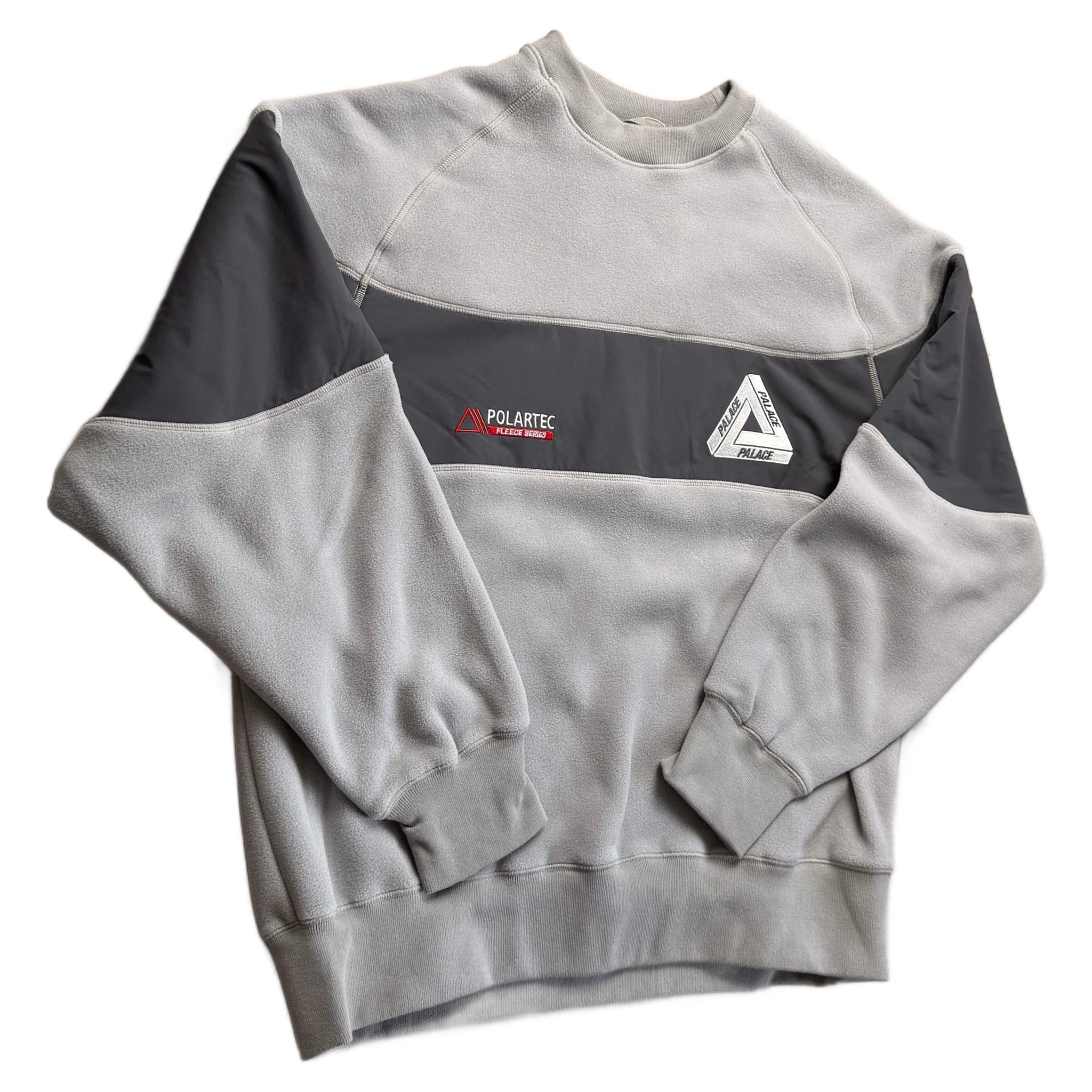 Palace Fleece Sweatshirt - Grey - L