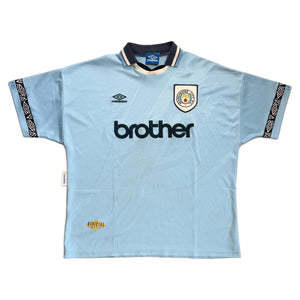 Manchester City Home Shirt - Blue - XXL - 1995