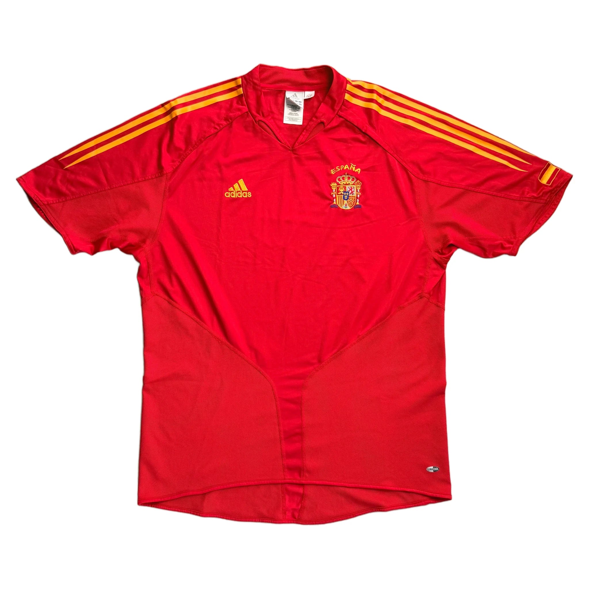 Spain Home Shirt - Red - XL - 2004