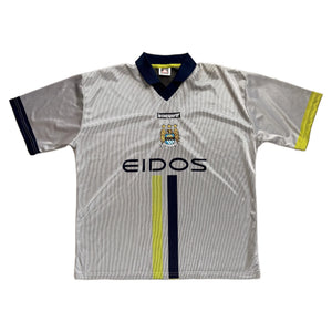 Manchester City Away Shirt - Blue - XL - 2000