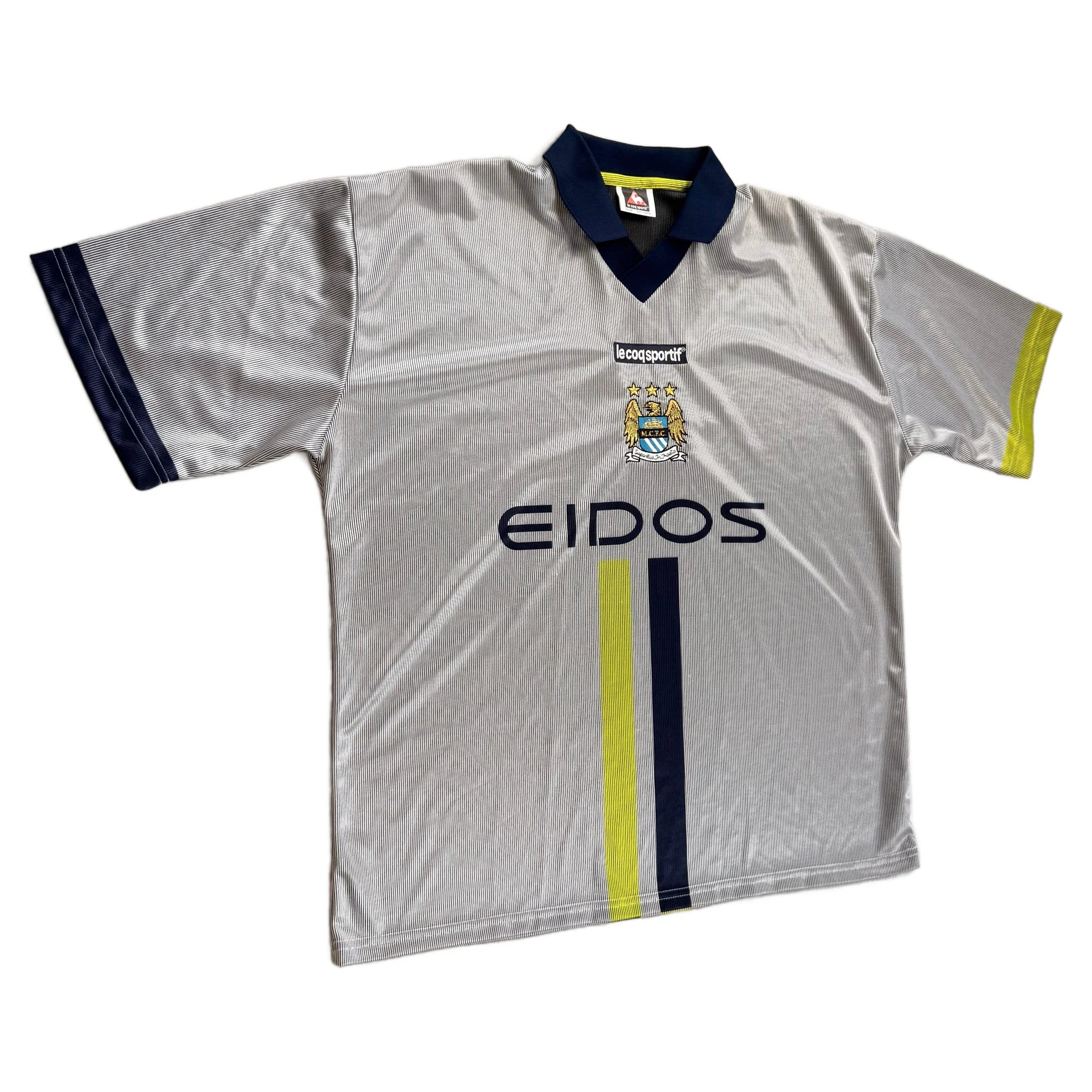 Manchester City Away Shirt - Blue - XL - 2000