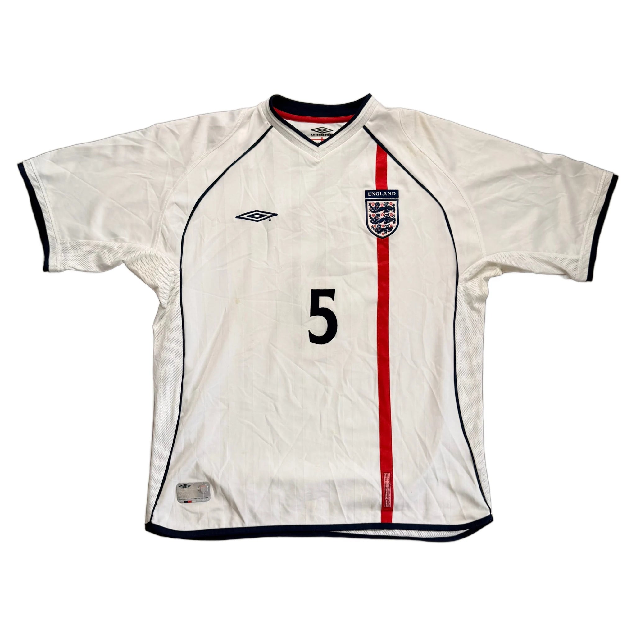2001-03 England Home Rushby Shirt - XL