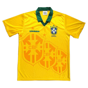 1991-93 Brazil Home Shirt - L