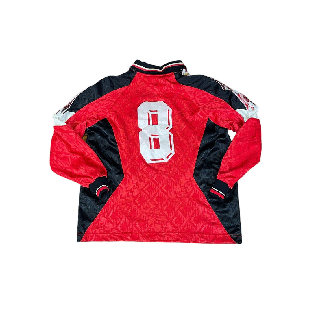 Rare Vintage Red + Black AC Milan Long Sleeve Tee - Small - The Streetwear Studio