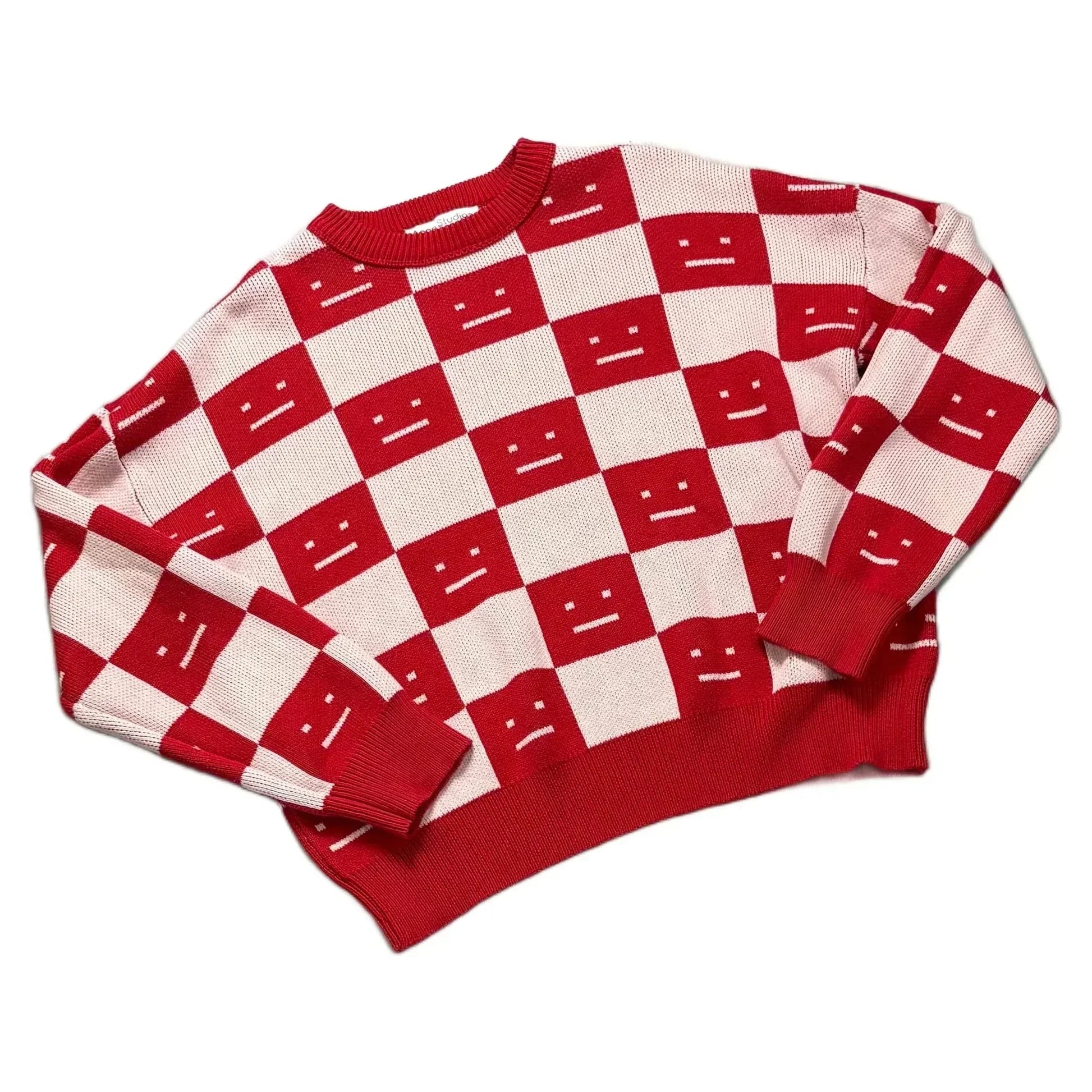 Red Acne Studios Knitted Sweatshirt - M | The Streetwear Studio