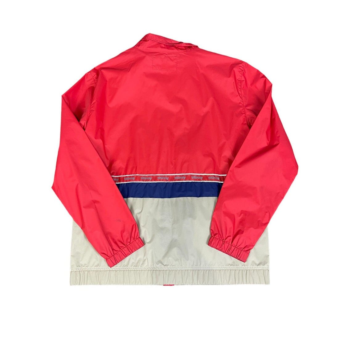 Red + Beige Stussy Jacket - Medium - The Streetwear Studio