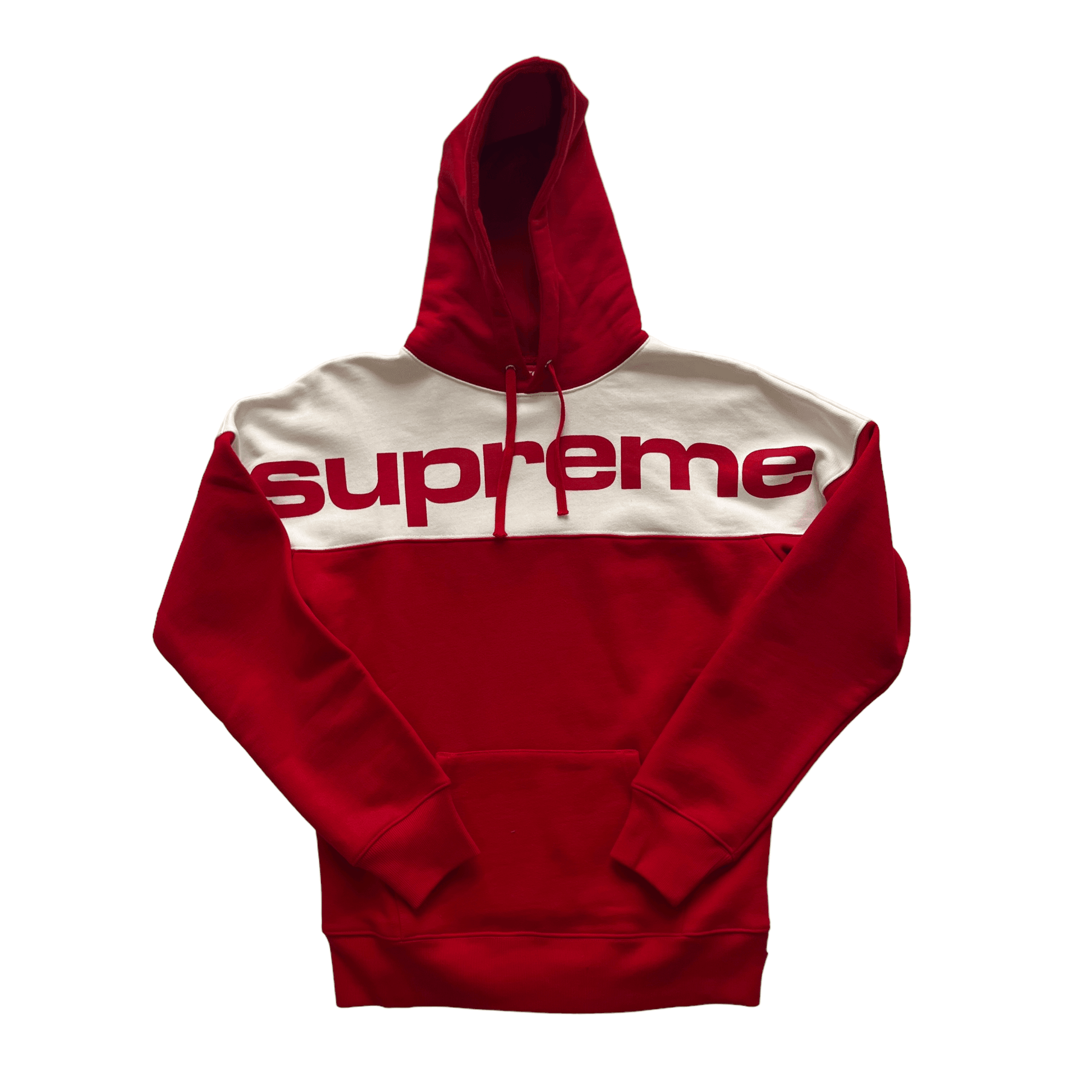 Red Supreme Blocked Hoodie - Small - The Streetwear Studio