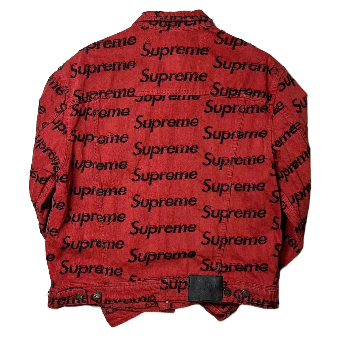 Red Supreme Denim Jacket - M | The Streetwear Studio