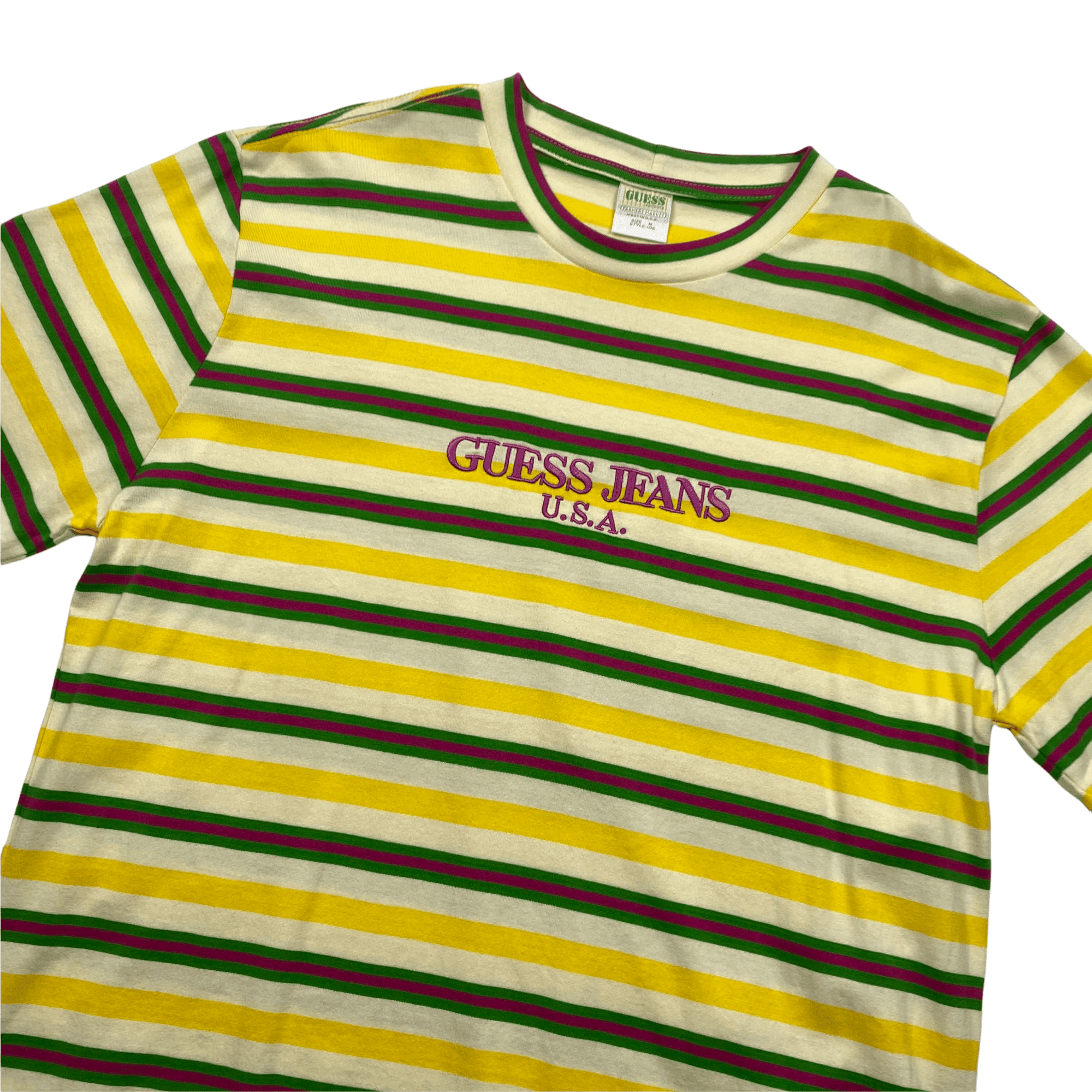 Striped Guess x Farmers Market Tee - Medium - The Streetwear Studio