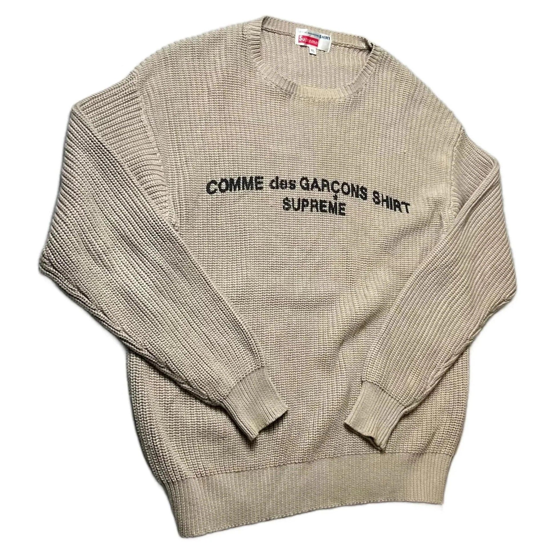 Supreme x Comme Des Garcon (CDG) Knitted Sweatshirt - XL | The Streetwear Studio