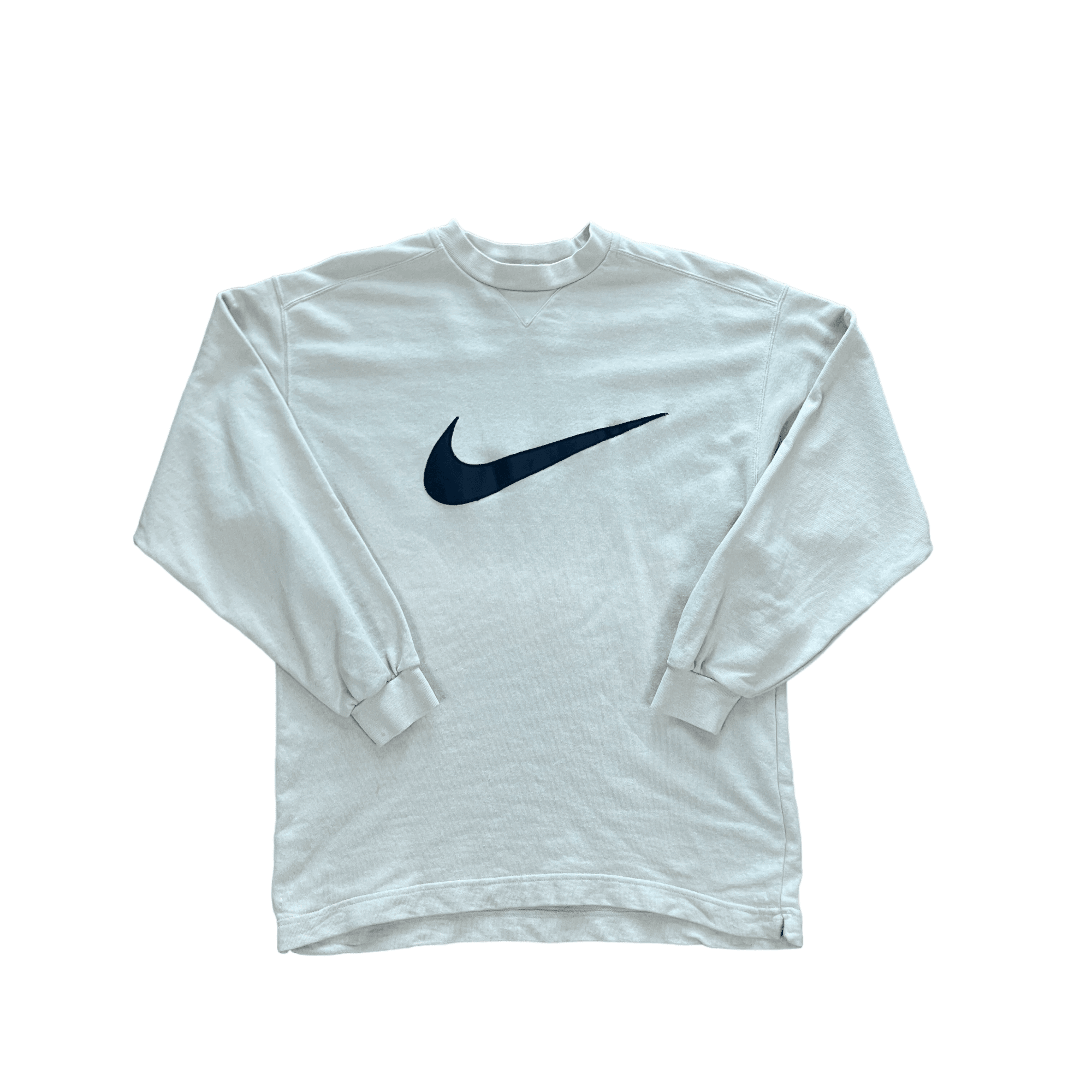 Vintage 90s Beige Nike Sweatshirt - Medium - The Streetwear Studio