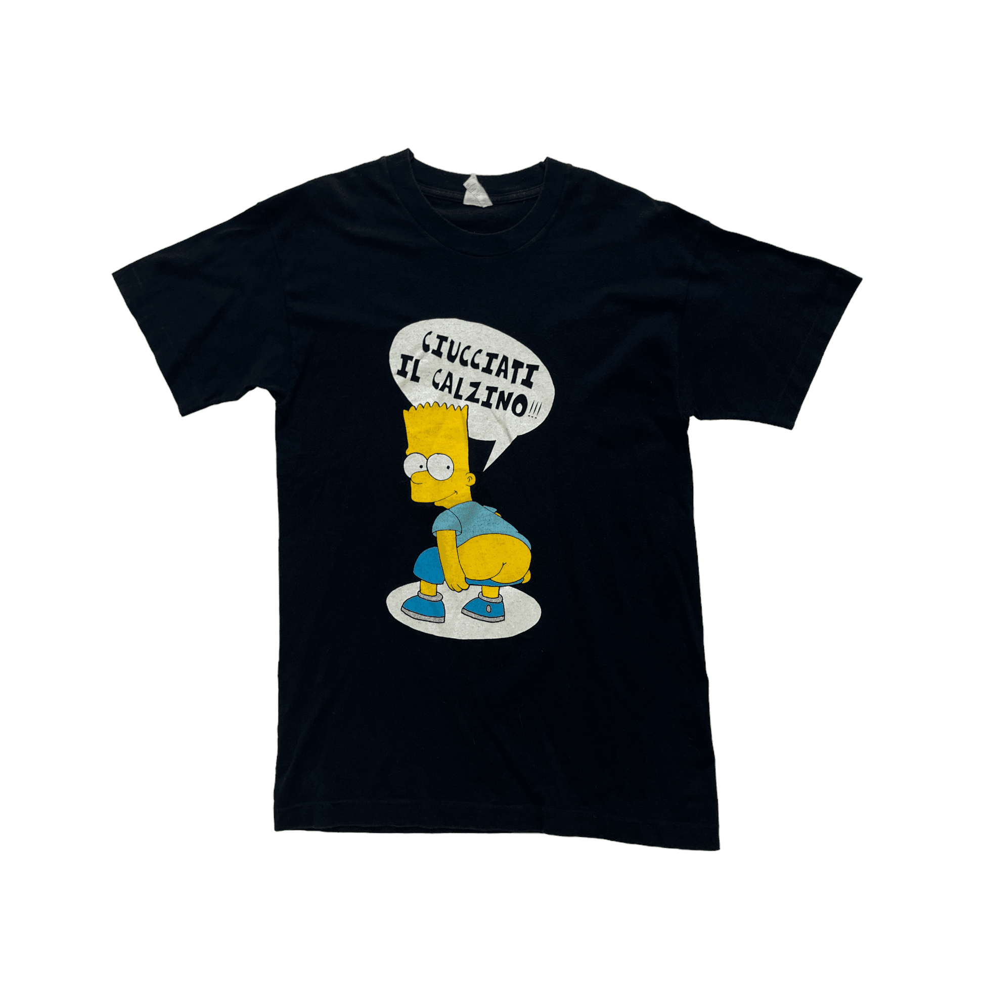 Vintage 90s Black Bart Simpson Graphic Tee - Medium - The Streetwear Studio