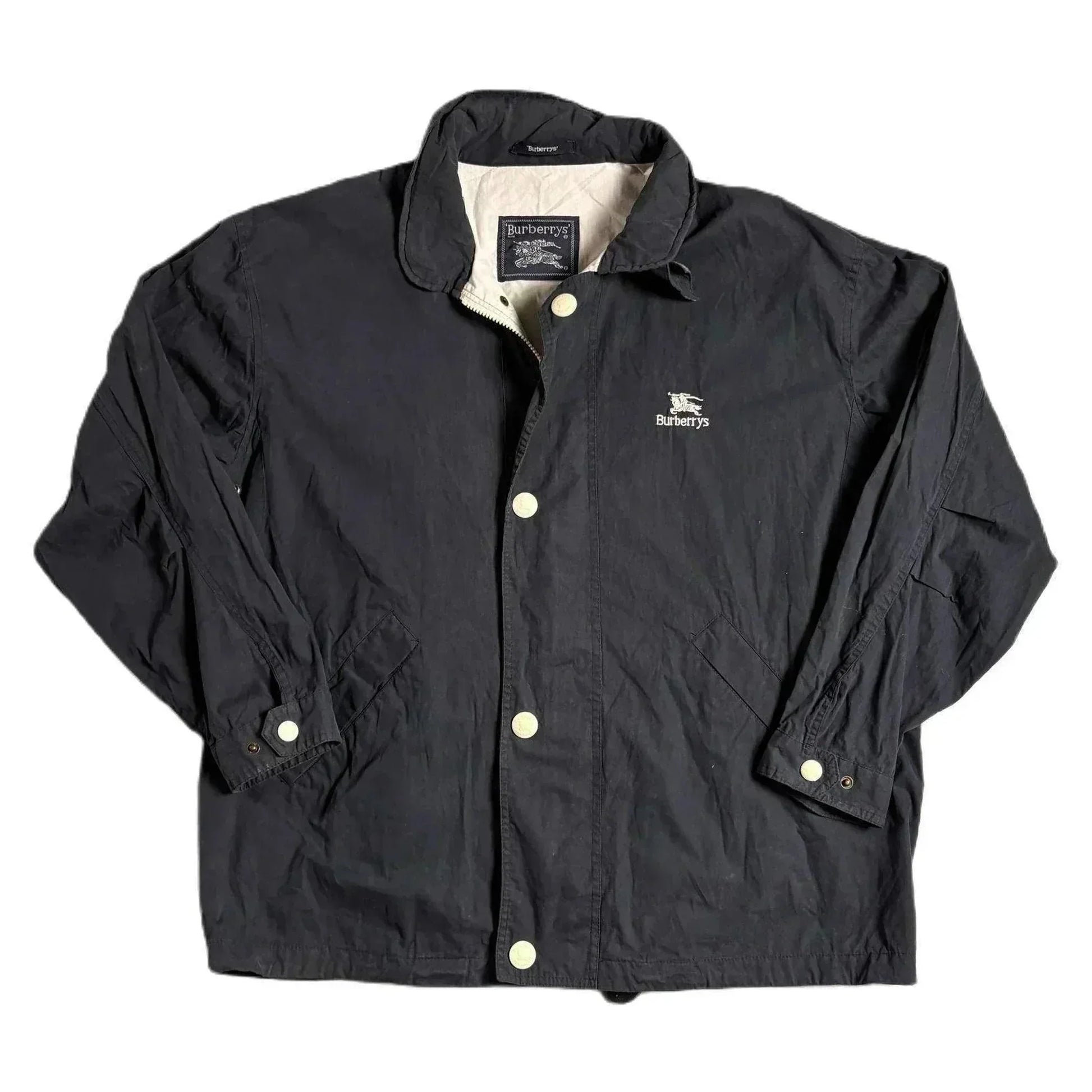 Vintage 90s Black Burberry Jacket - L | The Streetwear Studio
