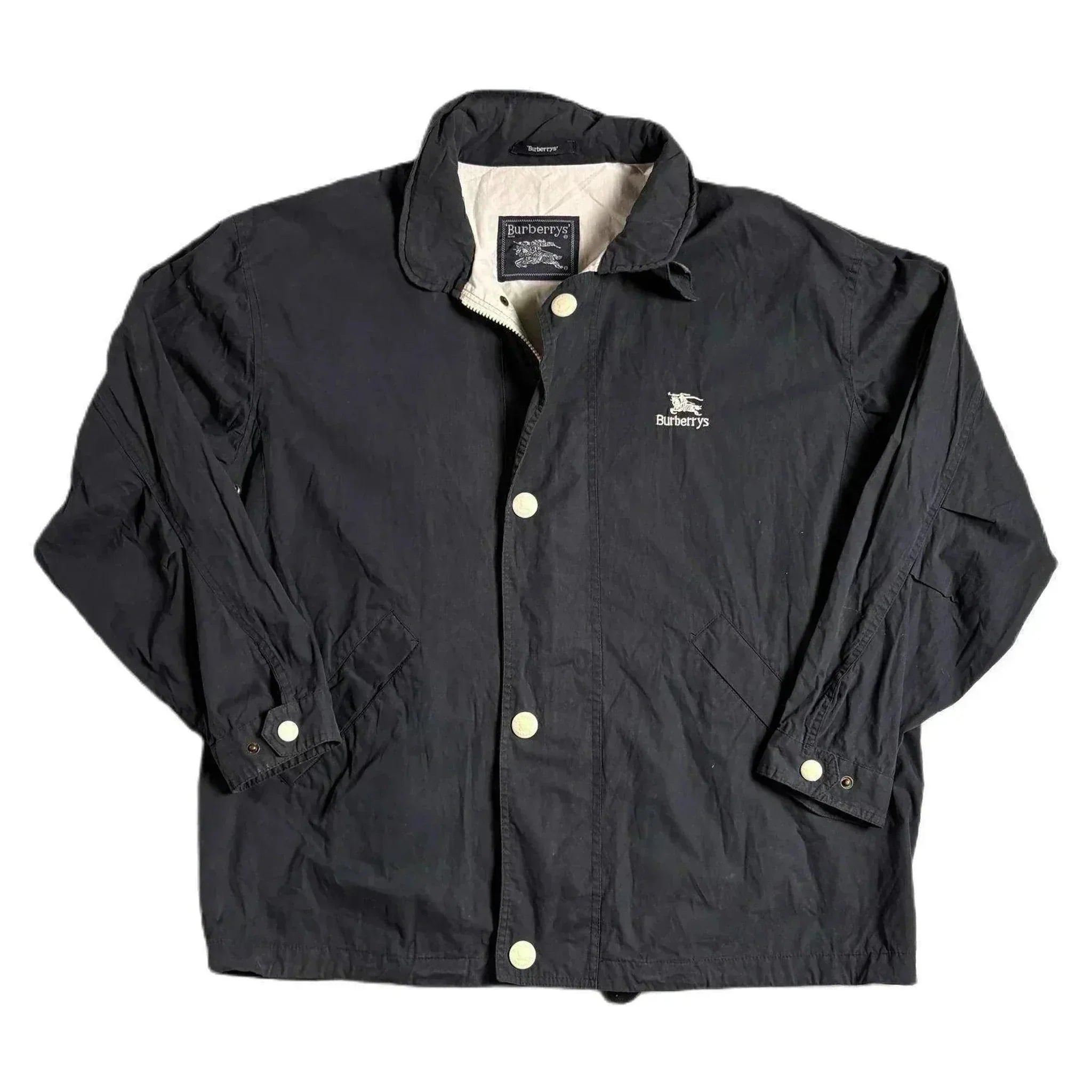 Vintage 90s Black Burberry Jacket - L | The Streetwear Studio