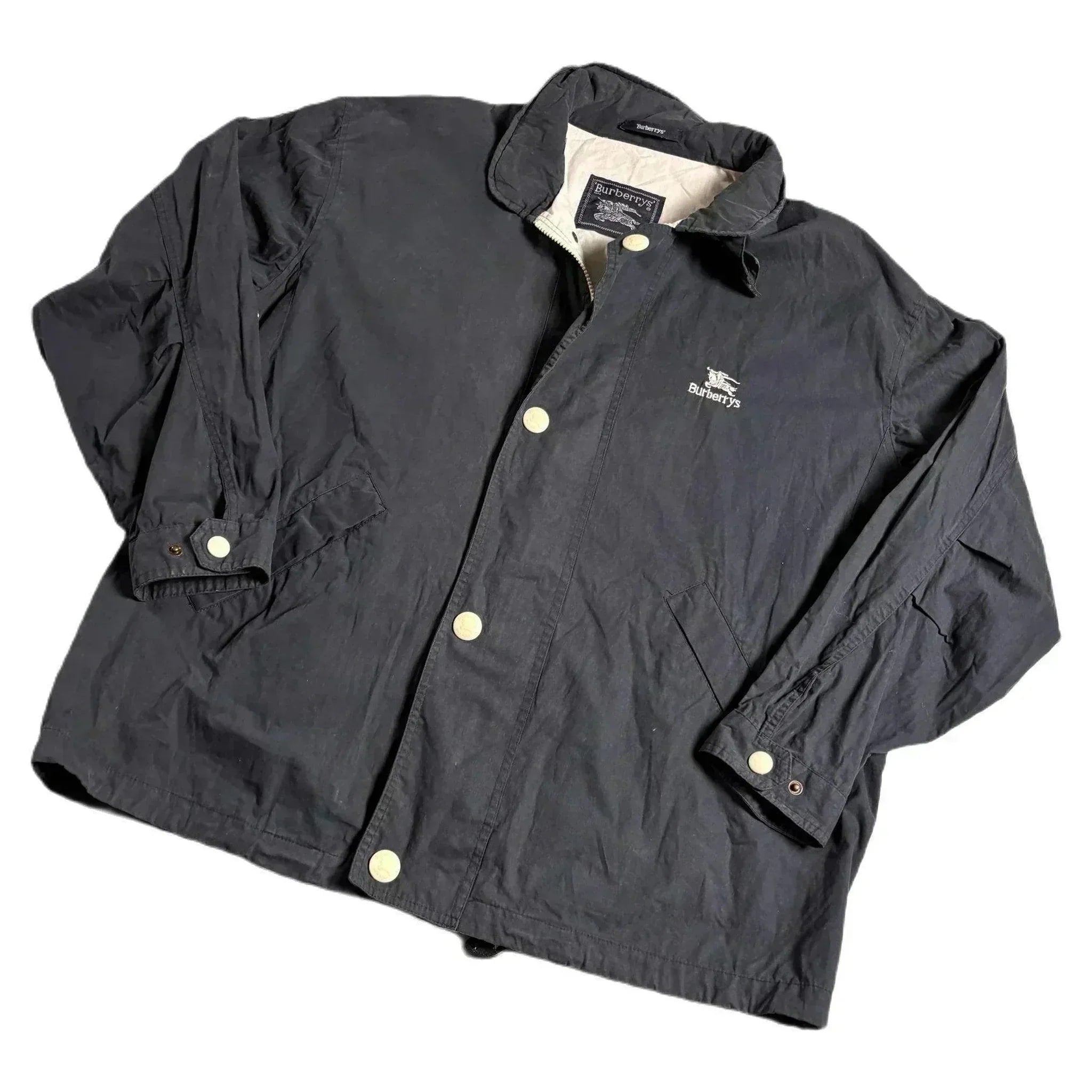 Vintage 90s Black Burberry Jacket - L | The Streetwear Studio