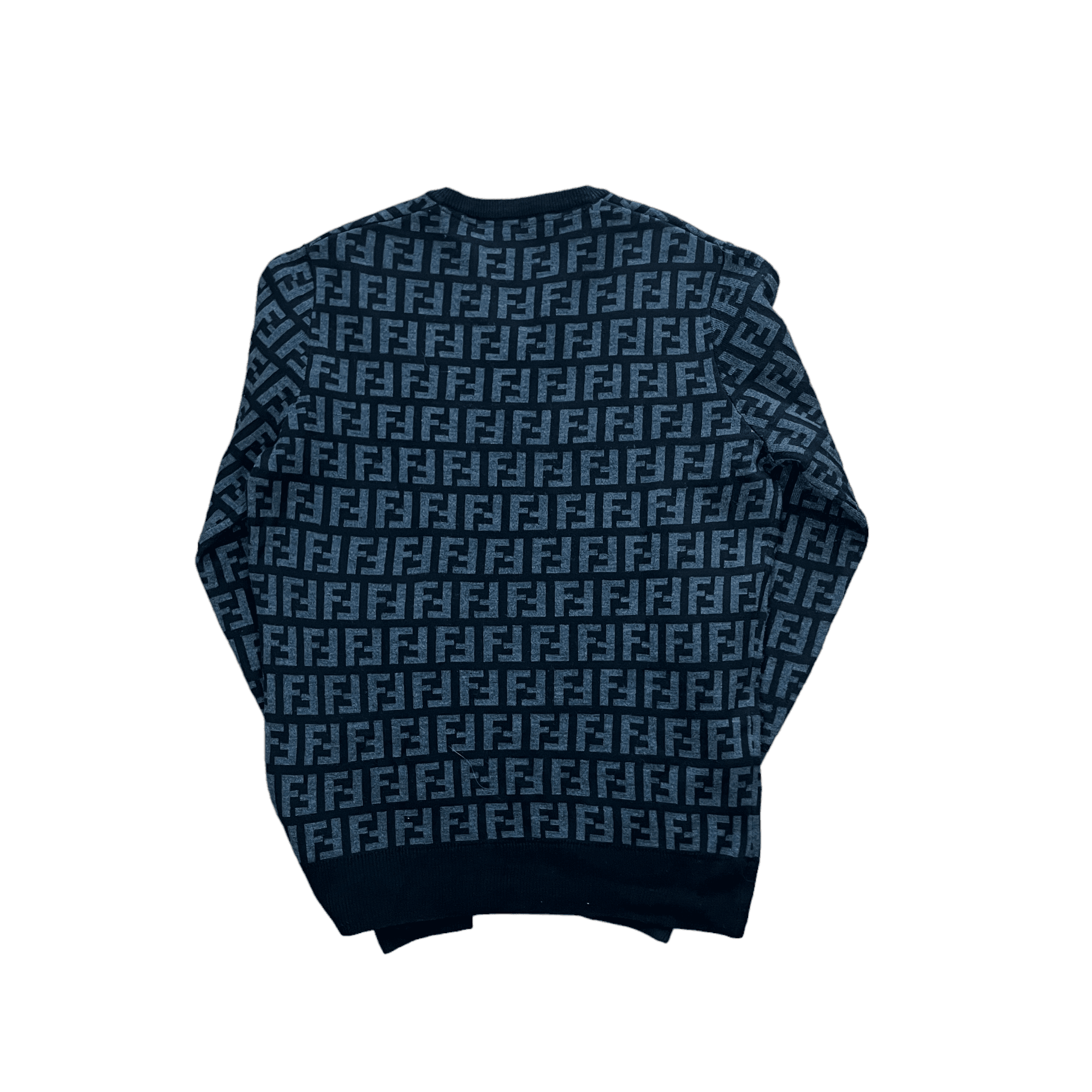 Vintage 90s Black Fendi Monogram Sweatshirt - Recommended Size - Large - The Streetwear Studio