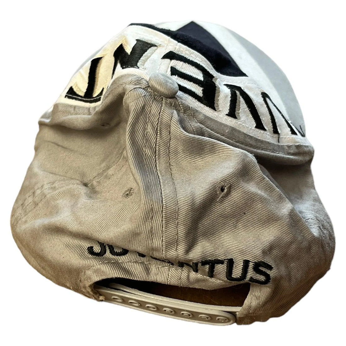 Vintage 90s Black + Grey Juventus Football Cap | The Streetwear Studio