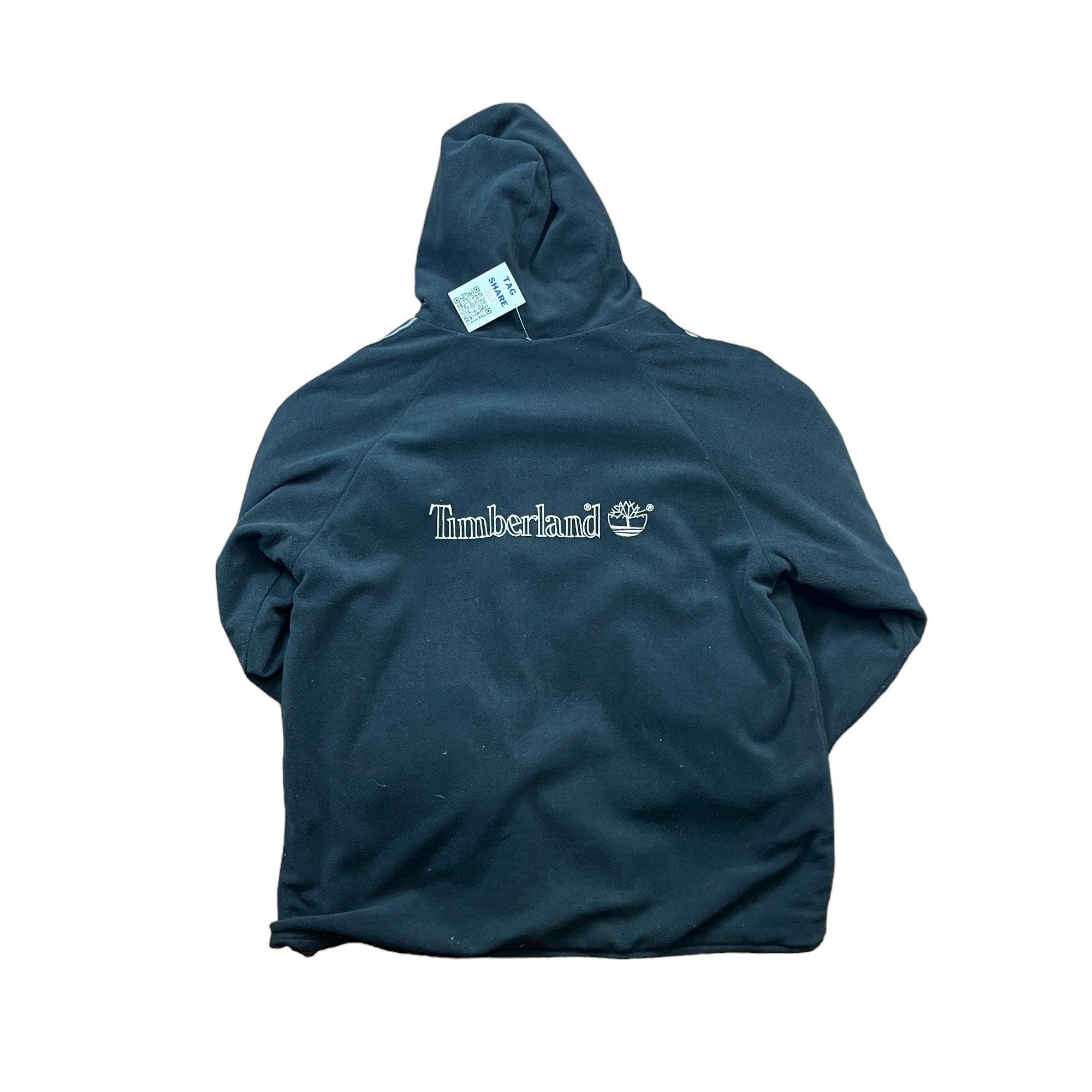 Vintage 90s Black + Grey Timberland Reversible Fleece/ Jacket - Extra Large - The Streetwear Studio